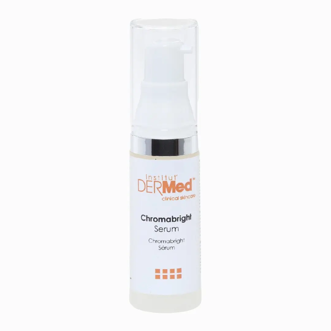 DERMed Chromabright Serum - Glycolic Acid Skincare Treatment with Hyaluronic Acid, for Age Spots, Dark Spot Correction, Skin Brightening, Even Out Skin Tone & Texture