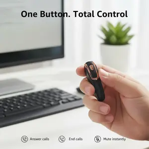 YUEYINOK Single-Ear Earphone, Bluetooth Earpiece, Hands Free Bluetooth Headset for Office, Remote Work & Daily Calls, Clear Calls, One-Touch Control, 38H Talk Time, hands free headset for work calls, bluetooth earpiece for office calls