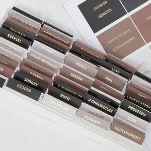 Forrest Decorative Tabs for Women - 96 count, Earth Tone Neutral Foil, Laminated Labels, Remove & Replace, Study Supplies for Women