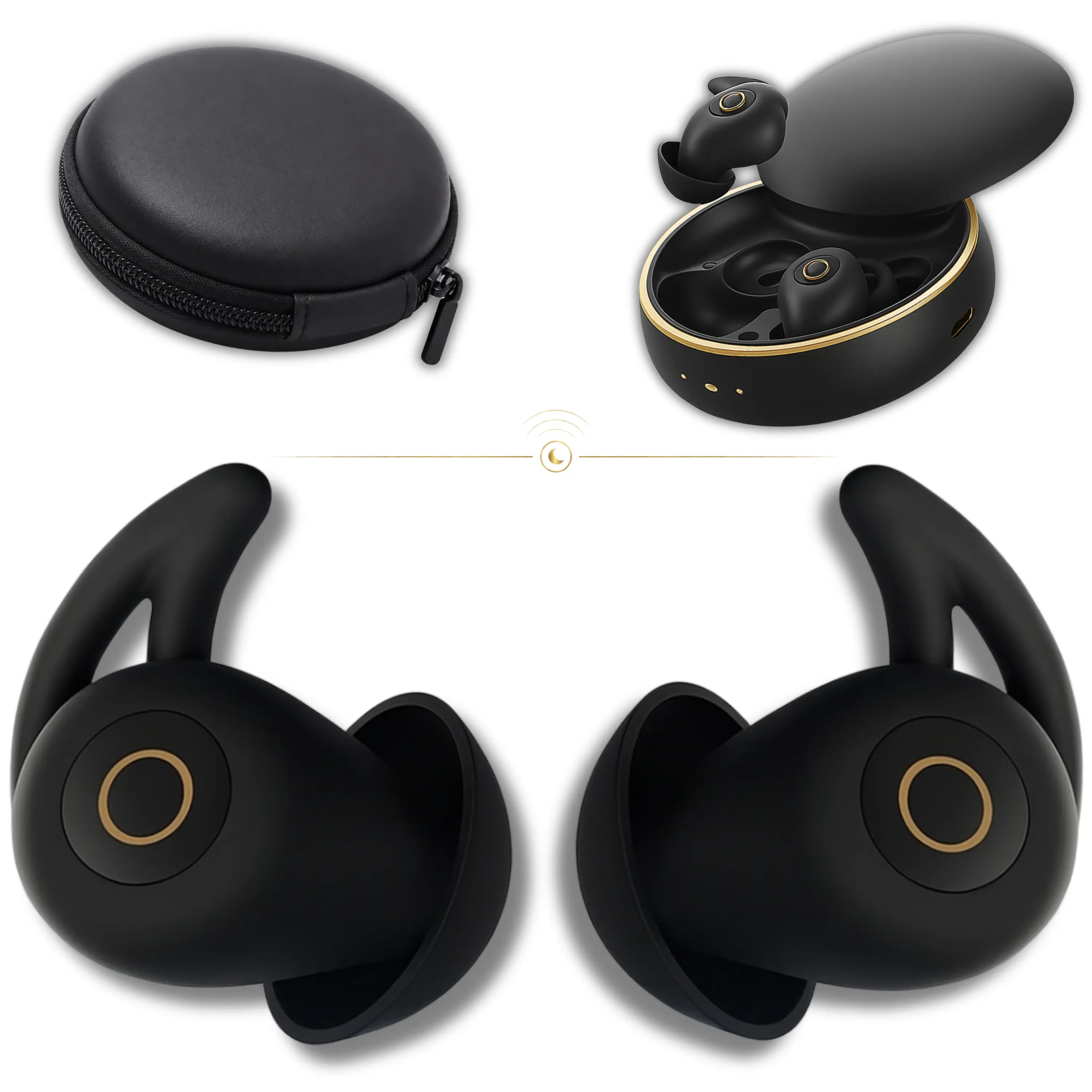 LXYi Sleep Earbuds Ultra-Thin Invisible Headphones for Side Sleepers, 8-Hour Battery(24h w/Case) No Buttons, No Lights, No Alerts -28dB Noise Blocking, Wireless Headphones, Includes LXYi Sleep Sounds - Gen 2