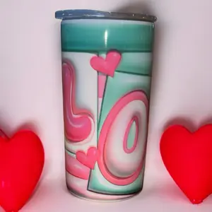 Baby Love Tumbler - 2 Tops with Heart Design, Ideal for Beverages - Bottle, Drinkware tumblers