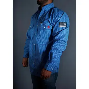 FR Pearl Snap Work Shirt - Royal Blue