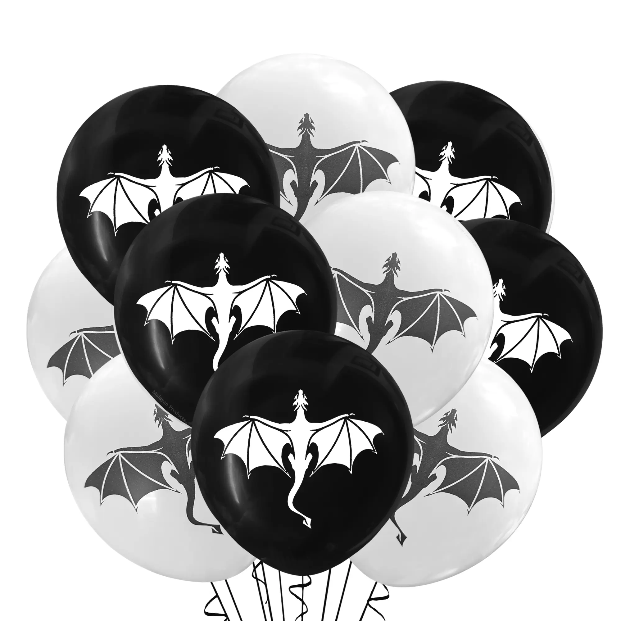 Malayan Products Dragon Balloons Latex 12 Count, Dungeons Birthday Party Event Supply, 12 Inch Standard Size