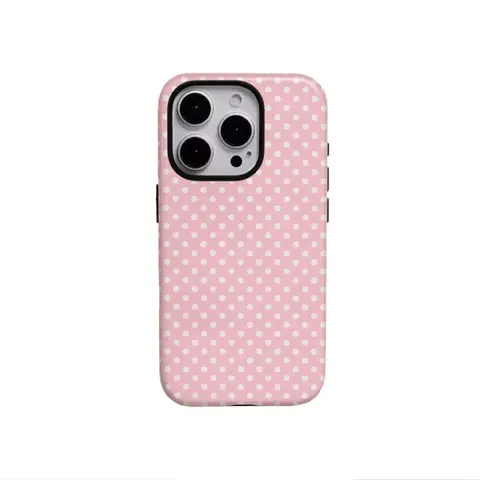 Unisex Fashion Preppy American Retro Street Cowboy 2-In-1 Textured Waterproof Cellphone Case - Cute Polka Dot, Durable, Commuter-Friendly Protection Casing for iPhone 17,16 Pro Max,15 Pro,13,13 Mini,12,12 Pro,11,XS Max,7,SE2 (Club-Ready)