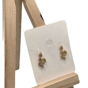 Gold Colored Snake Earrings Studs for Women - Stylish and Durable Design