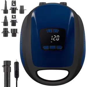Paddle Board Pump, SUP Electric Pump, Professional 20 PSI Portable Air Compressor with Auto-Off, Deflation Function and 12V DC Car Cigarette Lighter for Inflatables, Kayaks and Boats