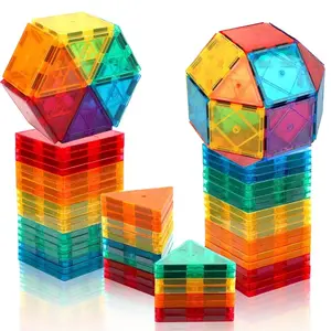 34PCS Magnetic Tiles , Magnet Castle Building Toys for 3-8 Years Old, STEM Learning Toys & Birthday Gifts for Boys & Girls, Encourage Fine Motor Skills