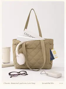 Fashion New Rhombus Totem Bag, College Style Computer Storage Bag, Daily Commute Shoulder Bag, Stylish and Practical Accessory