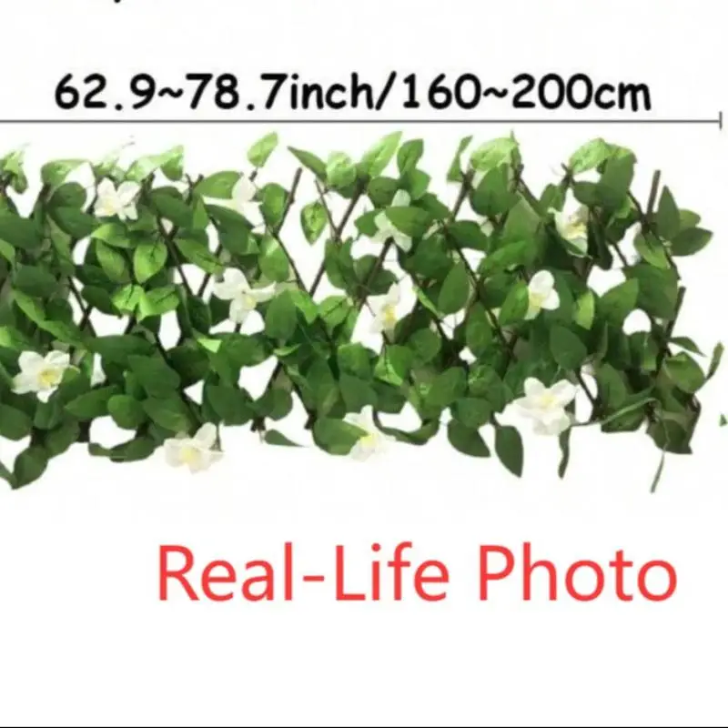 Artificial Ivy Privacy Fence, 1 Count Expandable Fence Screen, Outdoor Wall Fence, Background Wall Decor for Garden Backyard Home Decor, Garden Access