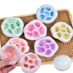 Shapeable Vacuum Squishies Sand Ball Grape Stress Ball Stress Relief Noisy Ball Desktop Squeezing Soothing Toy Birthday Gift
