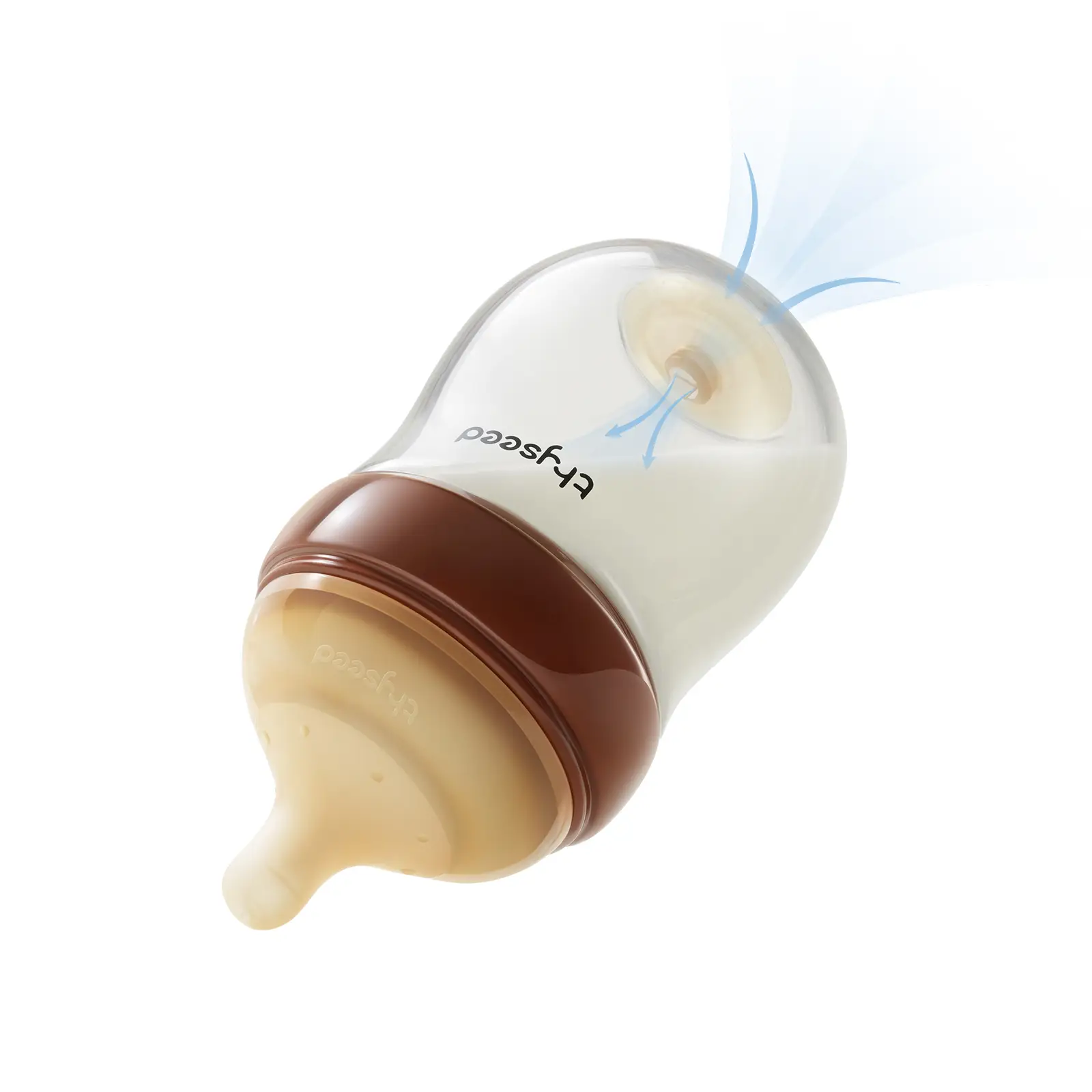 Thyseed Natural Glass Anti-colic Baby Bottle 0-3m 3-7m Breast-fed baby