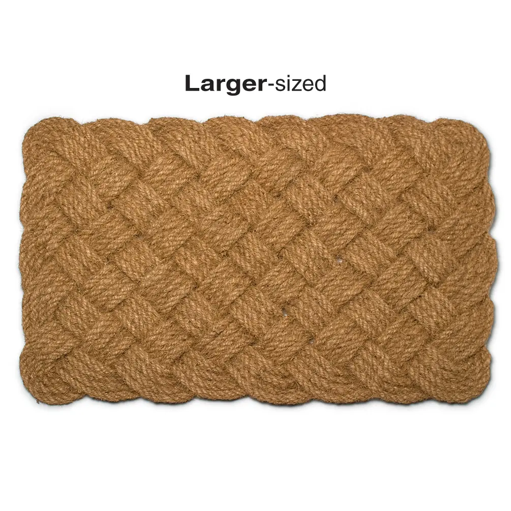 Natural Handwoven Rope Doormat - 22x33 in, Rustic Charm Single Mat for Household Entryway