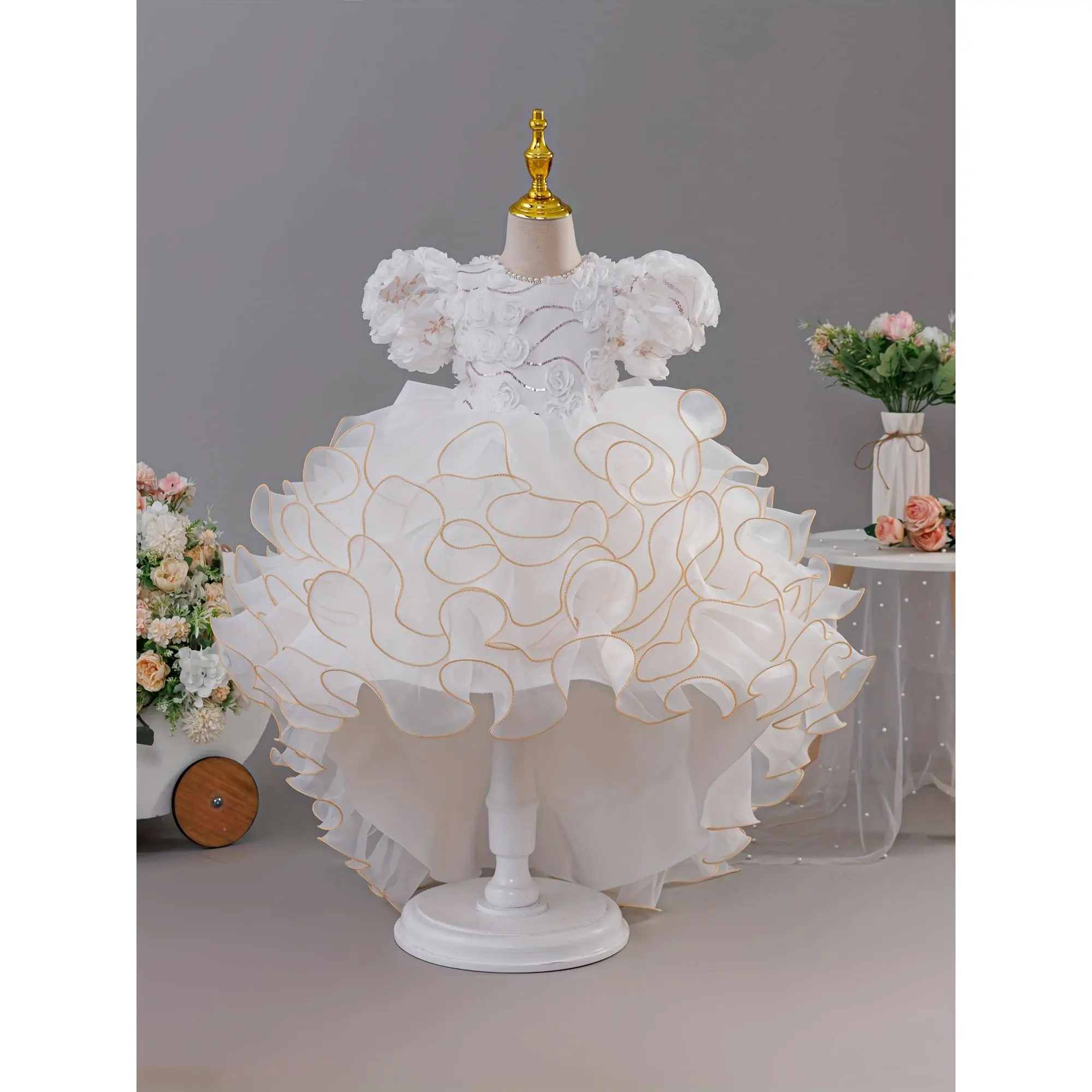 Girl's Princess Dress, Short Front Long Back Tulle Dress with Embroidered 3D , Short Dress for Girls' Birthday Parties, Weddings, Pageant, Performances, Hosting, Social Events, and Festivals - TikTok Shop Girl's Princess Dress, Short Front Long Back Tulle Dress with Embroidered 3D , Short Dress for Girls' Birthday Parties, Weddings, Pageant, Performances, Hosting, Social Events, and Festivals - TikTok Shop
