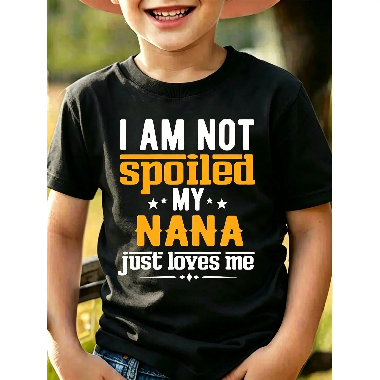 Nana’s Little Treasure Shirt Funny Toddler Graphic Tee for Grandkid Boys'Summer Creative Versatile T-Shirt Cute Kids Tee Nana’s Favorite Baby Outfit