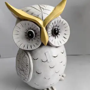 Magnetic Owl Sculpture Resin Decorative Piece, Home Garden Key Holder, Strong Magnet Creative Art Ornament, Unique Wall Decoration