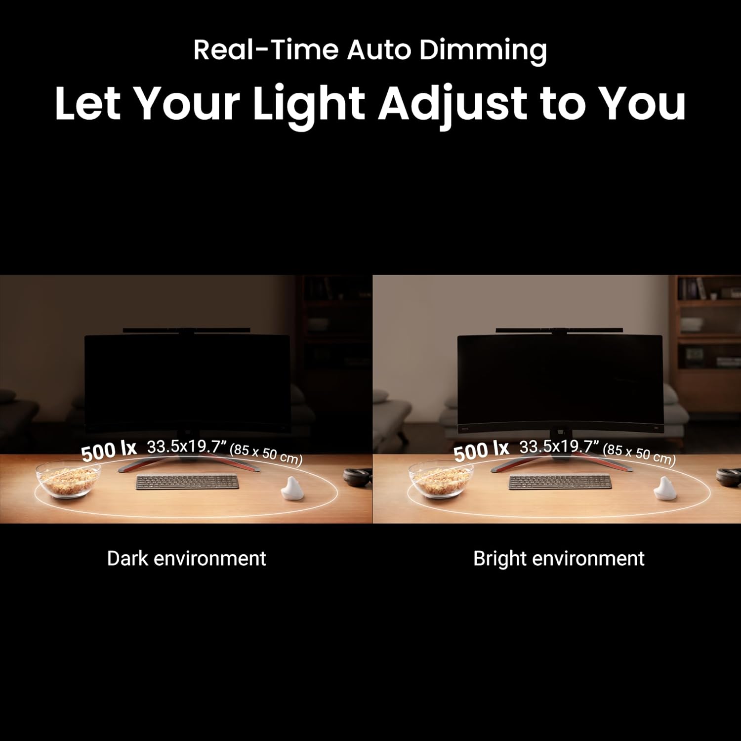 Monitor Light Bar, Eye-Care USB Reading LED Task Lamp with Touch Control, No Screen Glare Dimmable Desk Lamp Computer Monitor Light Bar USB LED Hanging Light for Screen Home Office light-up board