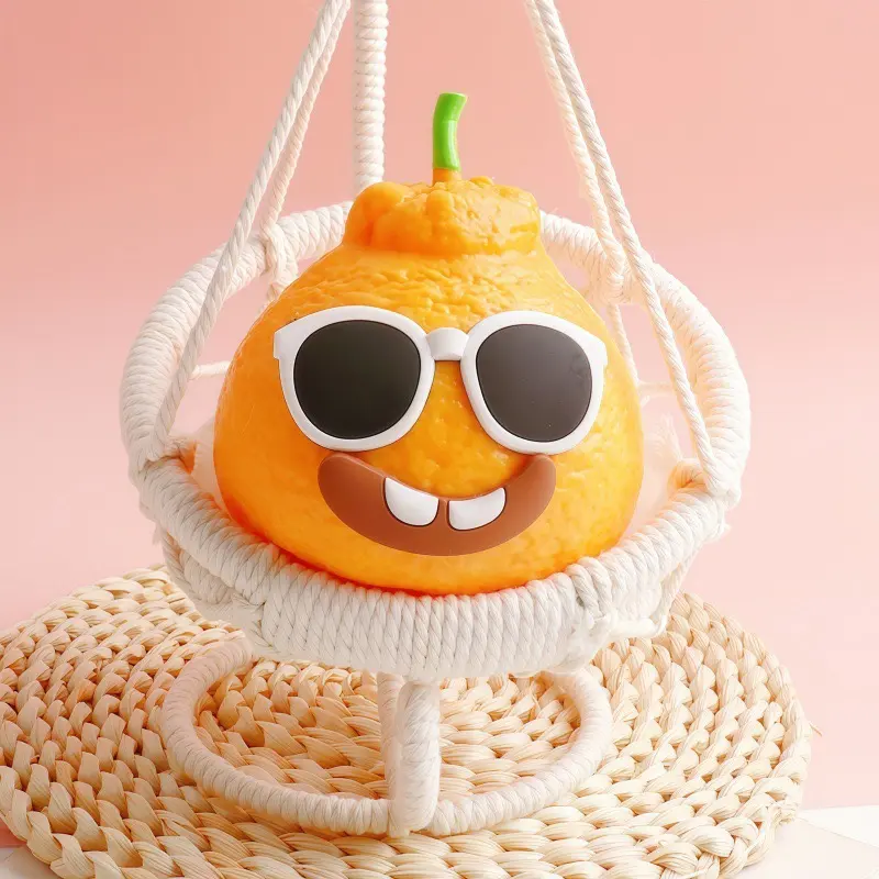 Orange & Peanut Squishy Toys, Soft Slow-Rising Food Squeeze Fidget Toys for Adults, Anxiety Relief Decompression Toys, Cute Desk Decor, Prank Gifts, Easter Basket Stuffers & Children’s Day Gifts