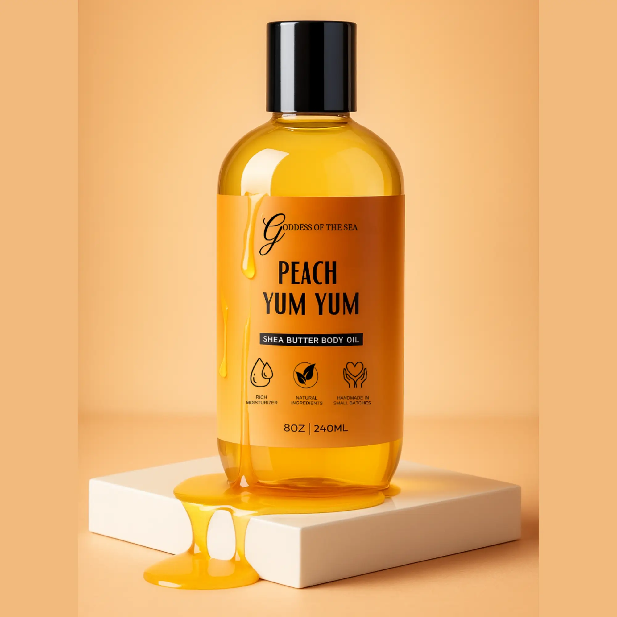 Shea Butter Body Oil – Deeply Nourishing, Lightweight Hydration with Almond Oil, Jojoba Oil & Vitamin E – Natural Moisturizer for Soft, Radiant Skin –