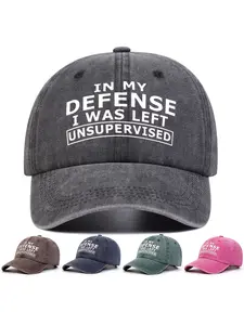 Unisex Defense Water Washable Baseball Cap, Adjustable Sun Protection Casual High Quality Hat for Spring & Fall, Outdoor Travel Beach Vacation