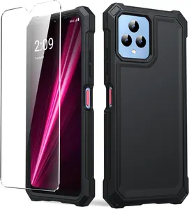 Designed for T-Mobile REVVL 6 5G / REVVL 6X 5G Case, with 1 Screen Protector, Soft TPU Bumper Shockproof Drop Protection Phone Case for T-Mobile Revvl 6 5G Phone Case