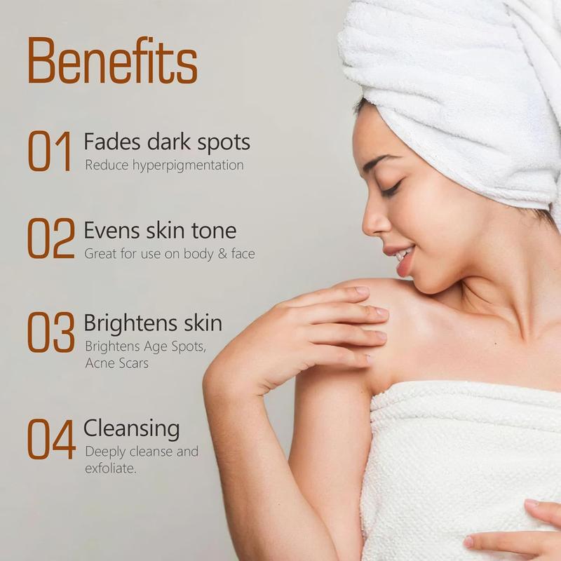 Kojic Acid Soap for Hyperpigmentation Dark Spots, Turmeric Soap Bar Skin Brightening Soap with Tea Tree Oil, Shea Butter, Coconut Oil &amp;   Vitamin C, Women Mens Bar Soap for Face Body - 3.5 oz