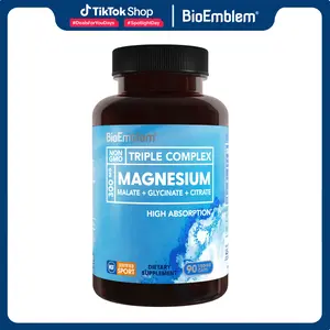 Triple Magnesium Complex | 300mg of Magnesium Glycinate, Malate, & Citrate for Muscles, Nerves, & Energy | Vegan, Non-GMO | 90 Capsules