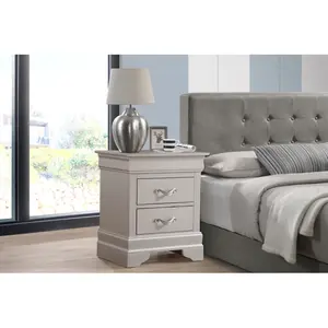 Elegant Silver Champagne Nightstand