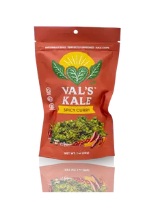 Val's Spicy Curry Kale Chips - All Natural Gluten Free Vegan