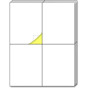 30 Sheets - Large Shipping Address Labels, Mailing Label Stickers for Packages, Storage Bins - 4 per Sheet, 120 count