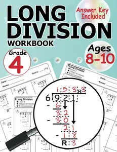 Long Division Workbook Grade 4: 4th Grade Math Workbooks Long Division