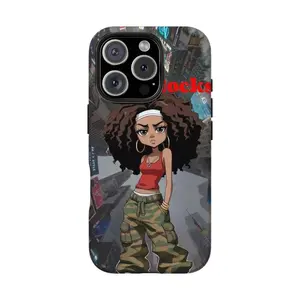 Boondocks Iconic Trio Dynamics Themed Phone Case Premium Matte Texture, Protection, Shockproof, Anti-Drop, Anti-Fingerprint For IPhone 17-12, Pro Max, Pro Plus, and Samsung S25-22 Protection Safety