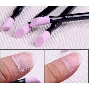 2-Piece Nail Art Polishing Tools Set, Quartz Pen & Carving Pen, Nail File, Gel Polish Remover, Dead Skin Removal, Manicure Accessories