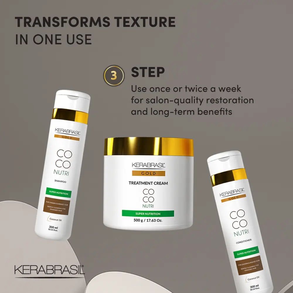 Kerabrasil Gold Coco Nutri Treatment Cream - Deep Hydration with