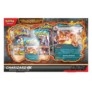 Pokemon Charizard EX Special Collection Box with Exclusive Card Featuring Charizard EX 330 and Burning Darkness Ability