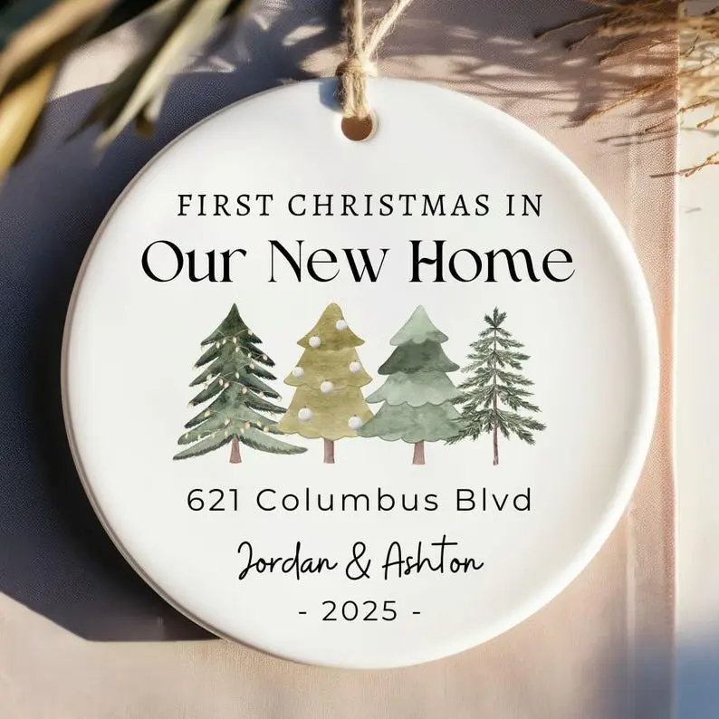 First Christmas in Our New Home Christmas Ornaments, Personalized Our New House Ornament, 2026 New Home Ornament, Our First Home Keepsake