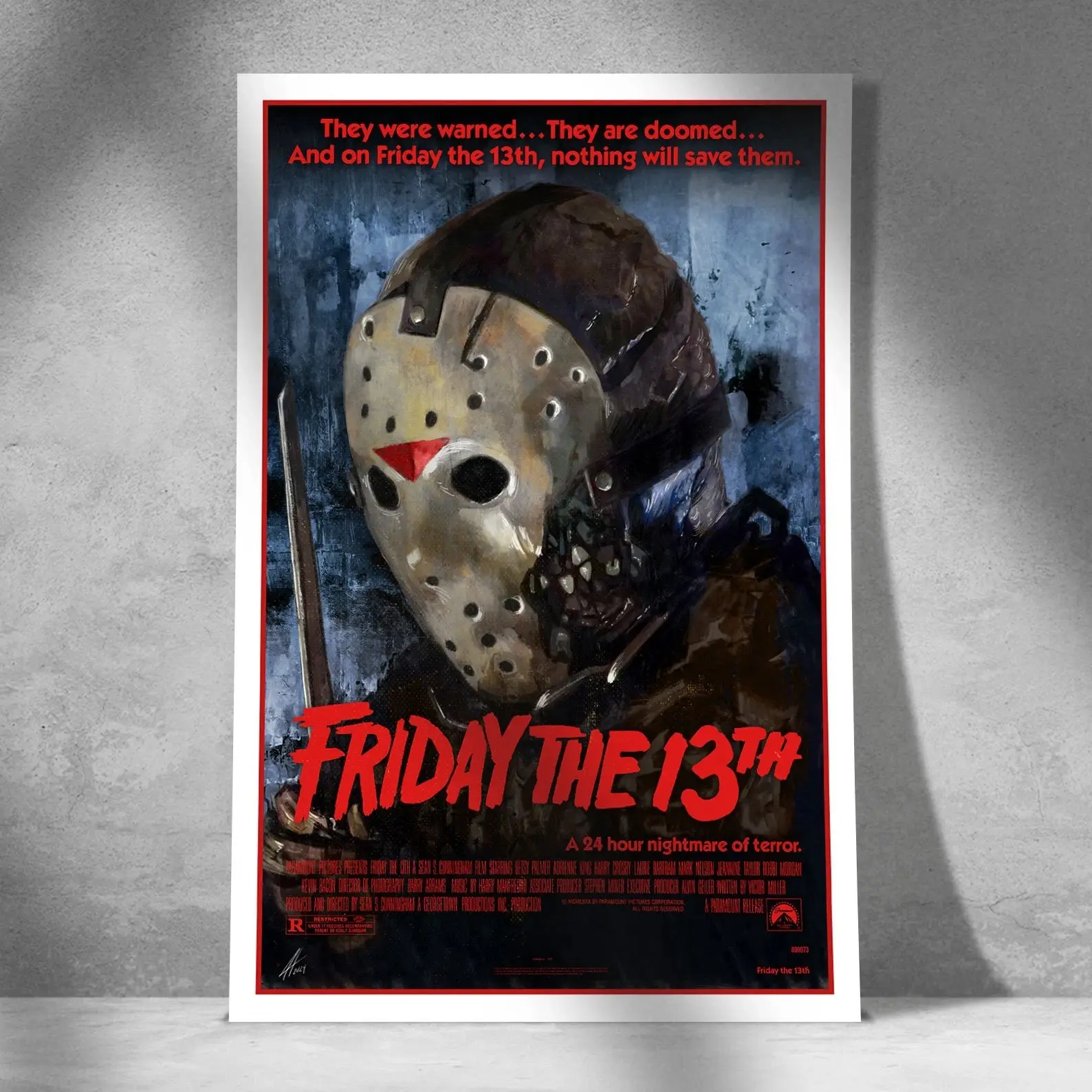Jason Lives! Friday the 13th Poster – Vintage Sci-Fi Horror Poster – Classic Monster Art Print – Retro Creature Feature - Halloween Wall Art