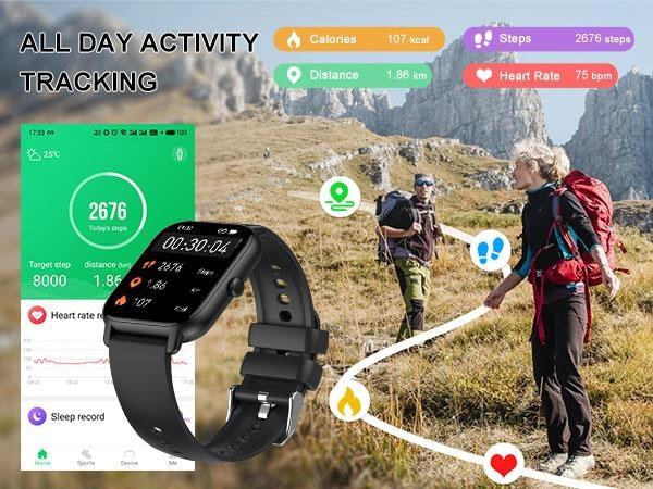 Ntaanoo 2026 Smart Watch for Men Women 1.69'' HD Touch Screen Fitness Tracker Bluetooth Call Message Alerts 110+ Sports Modes Heart Rate Sleep Monitor IP68 Waterproof Compatible with iPhone Android - Magnetic, Smartphone Ntaanoo 2026 Smart Watch for Men Women 1.69'' HD Touch Screen Fitness Tracker Bluetooth Call Message Alerts 110+ Sports Modes Heart Rate Sleep Monitor IP68 Waterproof Compatible with iPhone Android - Magnetic, Smartphone