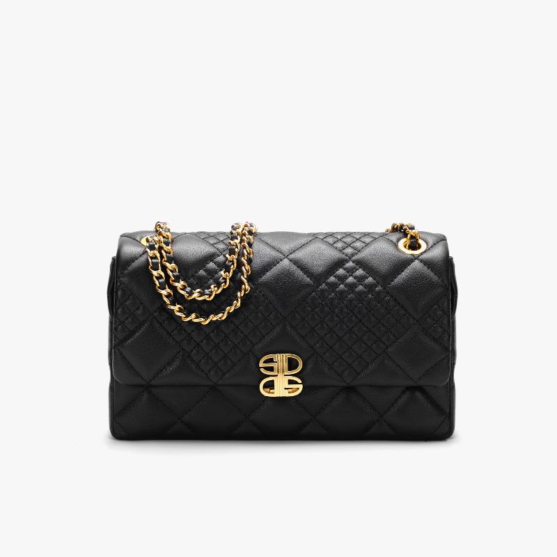 All-match classic diamond lattice chain bag for fashionable ladies, which can be carried on the shoulder or slung across the body.