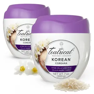 Teatrical Korean Facial Cream with Rice & Stem Cell Extracts – Hydrating Face Moisturizer, Paraben-Free, Non-Greasy, 7 oz (2 Pack)