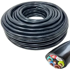 Heavy Duty 14 Gauge 7 Way CCA Conductor Wire RV Trailer Cable Cord Insulated Stranded Copper Clad Aluminum Conductor, Color Coded PC P2 DOT FMVSS 108/SAE Approved