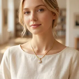 Fashion Golden sugar cube  Pendant Necklace for Women,Fashion Necklace for Party, Daily Clothing Decor,Trendy All-match & Exquisite Necklace for Birthday Gift a-1
