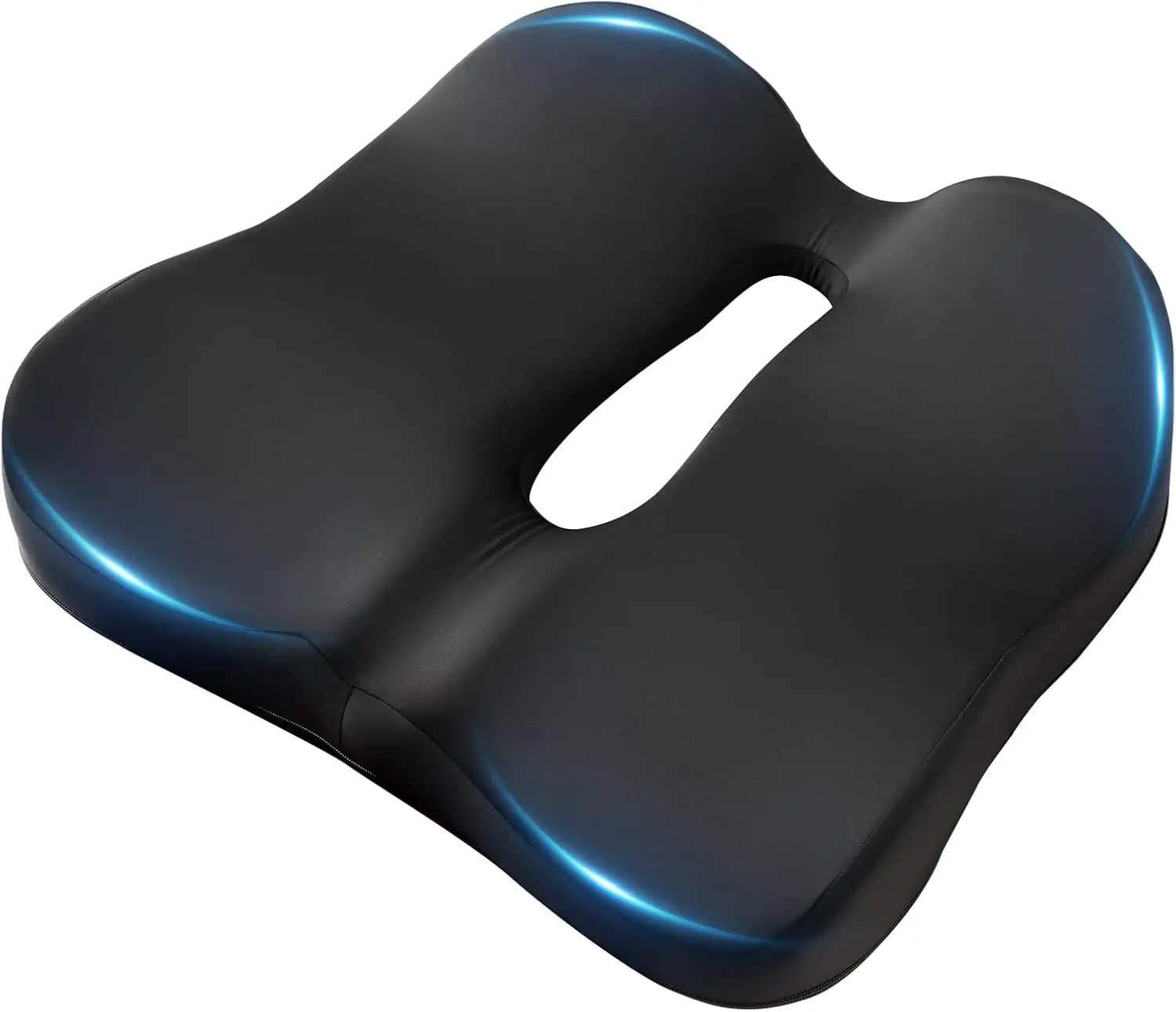 SheRest Ergonomic Memory Foam Cooling Chair Pad, Pressure-Relief Seat Cushion for Long Sitting on Office Chairs, Car Seats, Black