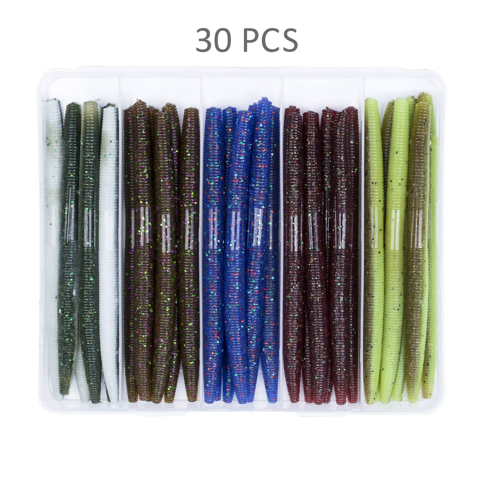 Bombrooster Rubber Worms Senkos, Soft Plastic Lures 4" 5" Salt Impreatation for Bass Fishing Ewg Hook Nail Weights fishing equipment bait casters rod joy bait