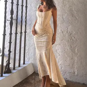 New Lace Strap Dress Slim Fit Bodycon Mermaid Dress French Style Dress for Women