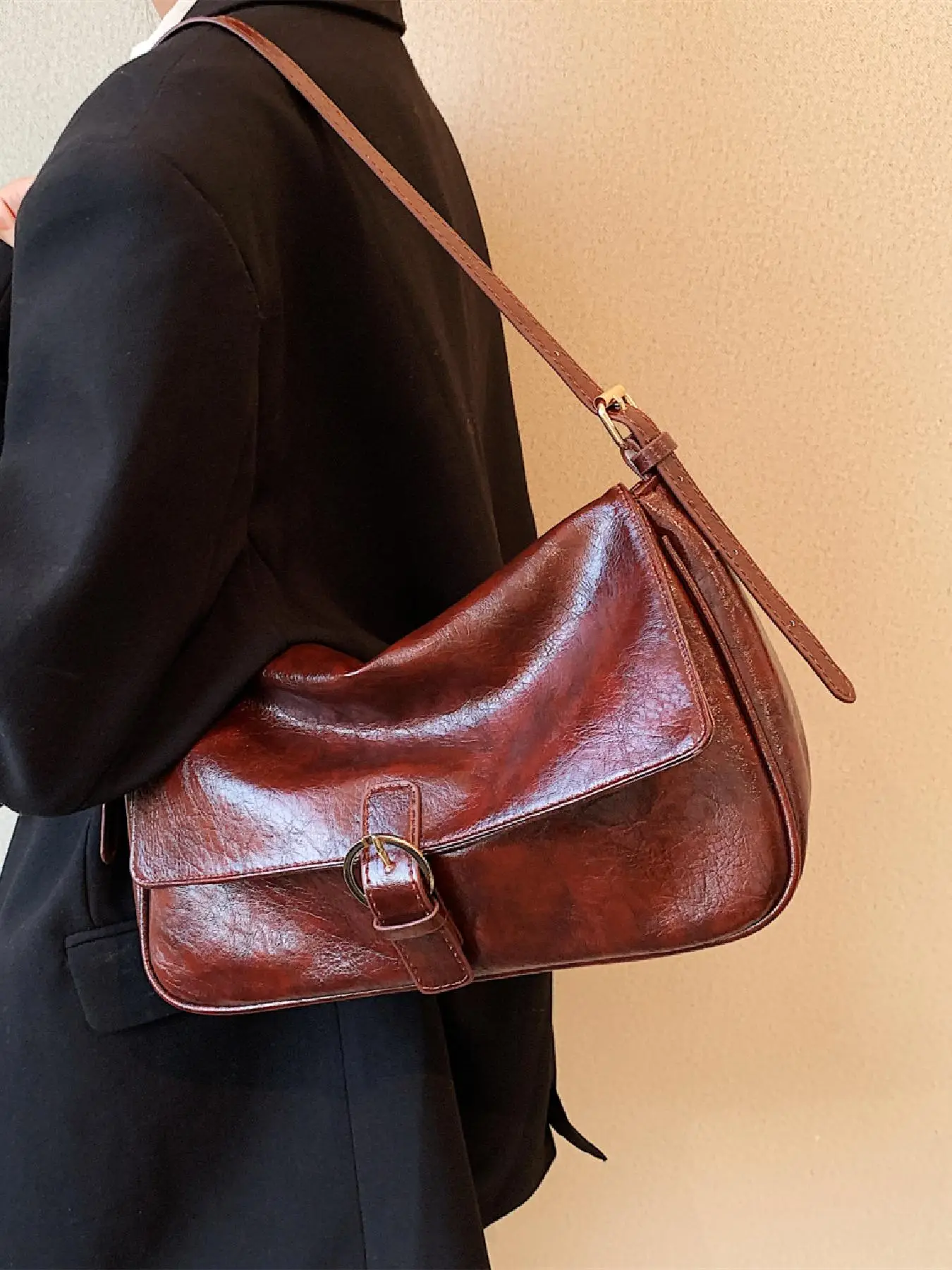 Women's Elegant Square Shoulder Bag, Simple Style Trendy PU Leather Shoulder Bag, Fashionable Crossbody Bag for Women for Daily Use