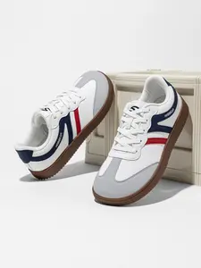 Hobibear Spring Autumn New Wide Head PU Leather Casual Shoes, Lightweight Soft Sole Sneakers for Men & Women, All Seasons Footwear, Casual Athletic Footwear