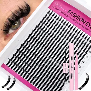 240pcs Spike Lash Extension Eyelash Clusters, Spikes Lash Clusters, Manga Cluster Eyelash 14-20mm Extensions Anime Lash Clusters Spiky Eyelash Individuals D Curly Fairy Lashes Clusters Manga Individual Lashes Lash Clusters