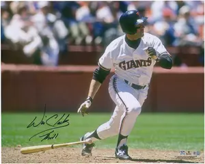 Will Clark San Francisco Giants Autographed 16" x 20" Bat Drop Photograph with "Thrill" Inscription - Fanatics Authentic Certified