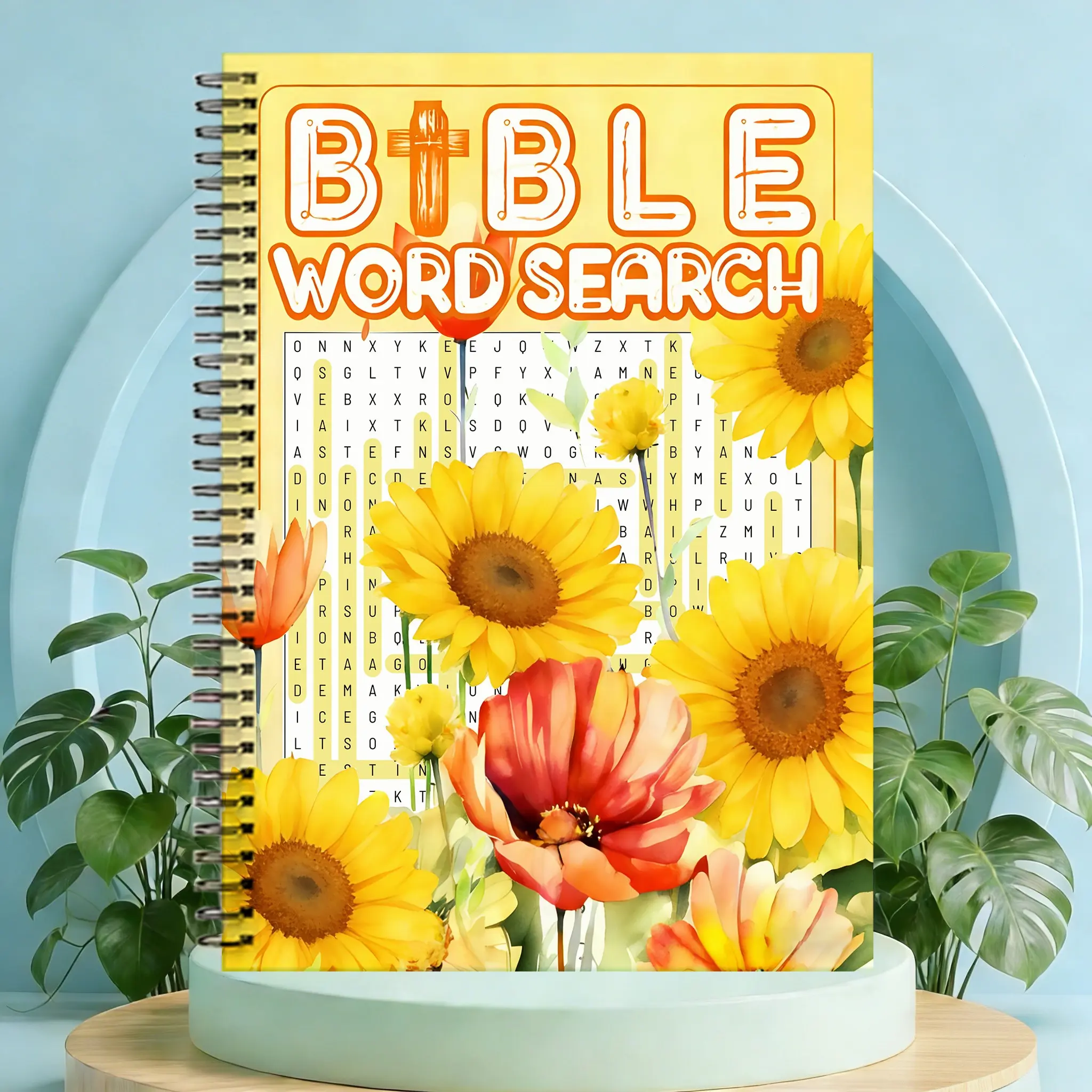 New Version Brain Game Large Letter Bible Word Search Puzzle Book, Interactive Art Fun Activity Book, Perfect Easter and Christmas Gift, Bible Learning