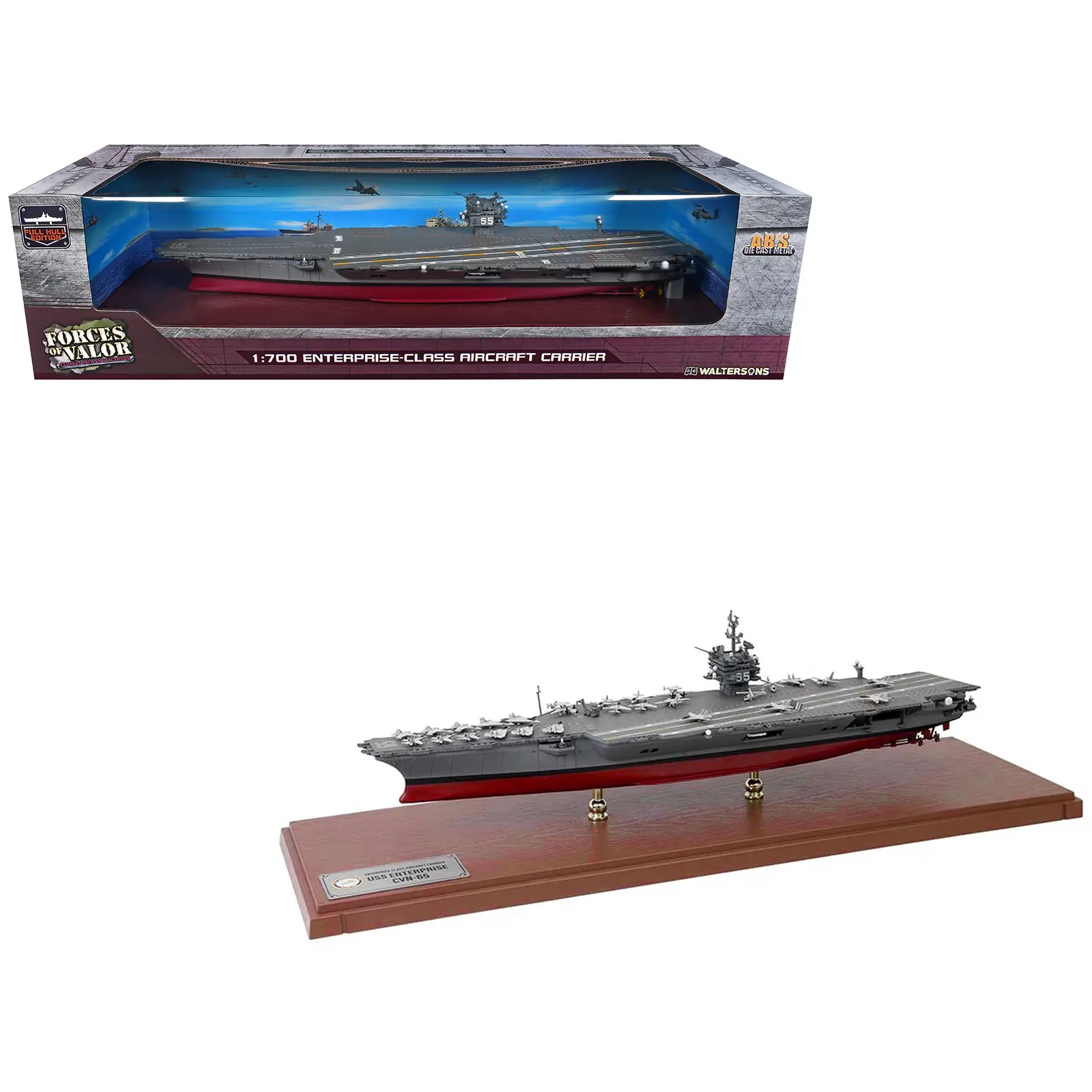 USS Enterprise (CVN-65) Enterprise-Class Aircraft Carrier US Navy "Full Hull Edition" 1/700 Diecast Model by Forces of Valor